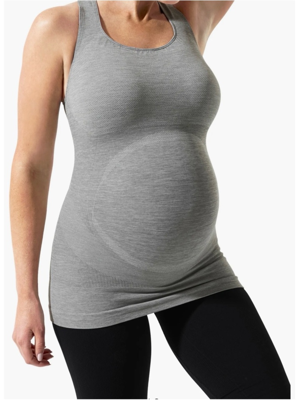 Blanqi Maternity Support CrossBack Tank Top Gray Size Medium
